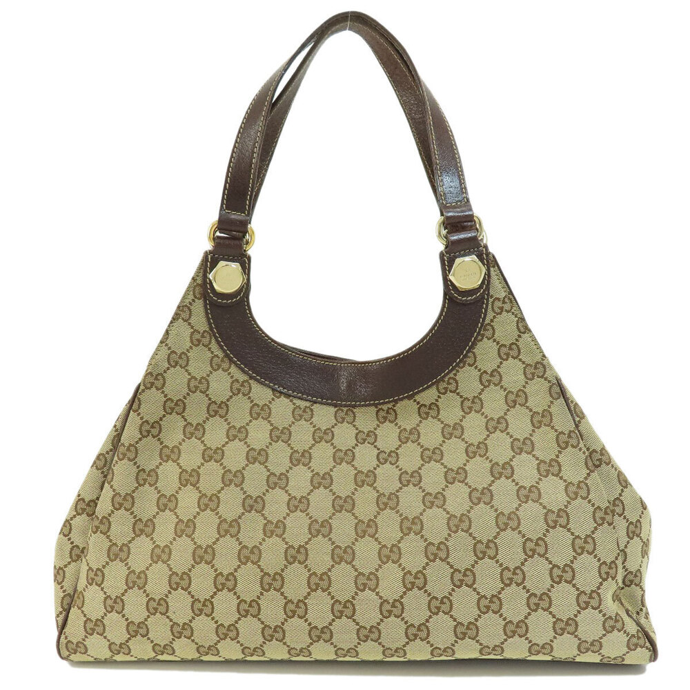 Gucci GG Bag brown beige Shoulder Charmy Canvas Brown Tan